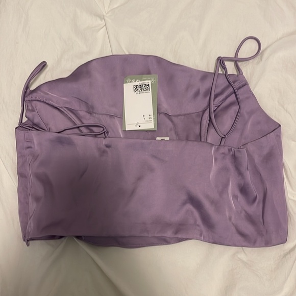 NWT Silk crop top with boning - Picture 3 of 5